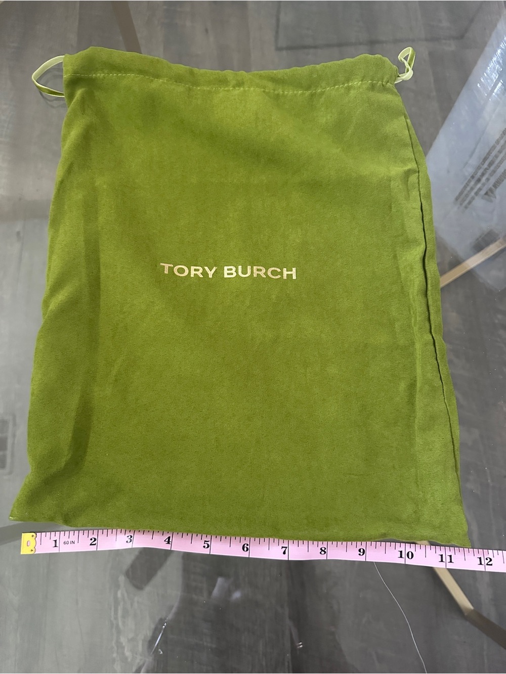 Tory Burch Bright Green Drawstring Dust Bag